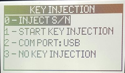 Ingenico Key Injection Screen